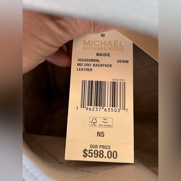 Michael Kors Maisie Medium 2-in-1 Pebbled Leather Backpack - Picture 13 of 13